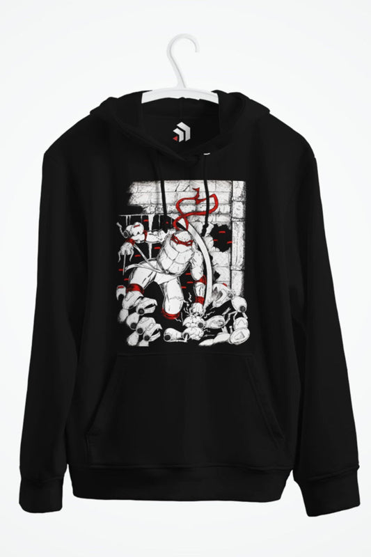 Turtles- Sewer Battle Baskılı Kapşonlu Sweatshirt