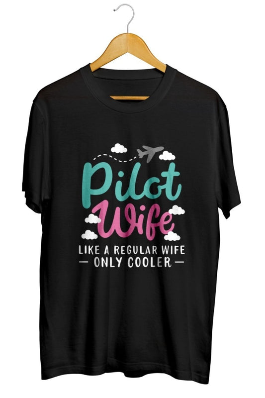 Pilot Wife Baskılı Unisex Tişört