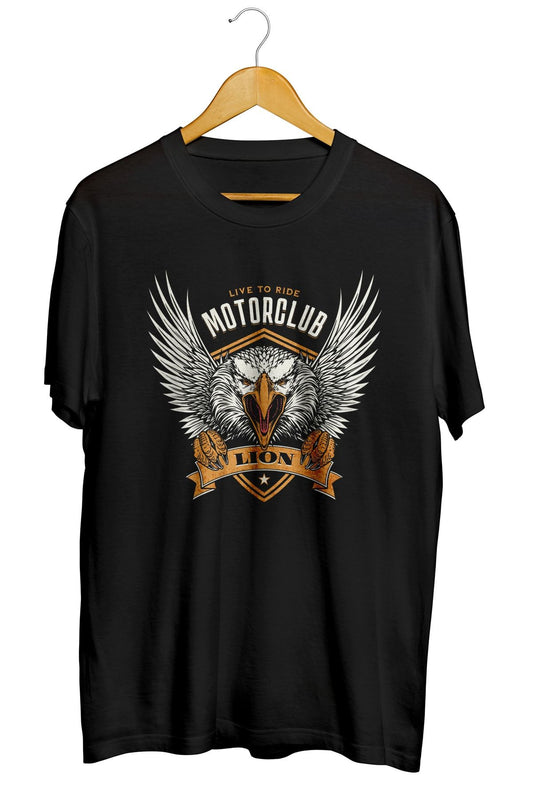 Motorclub Eagle Baskılı Unisex Tişört