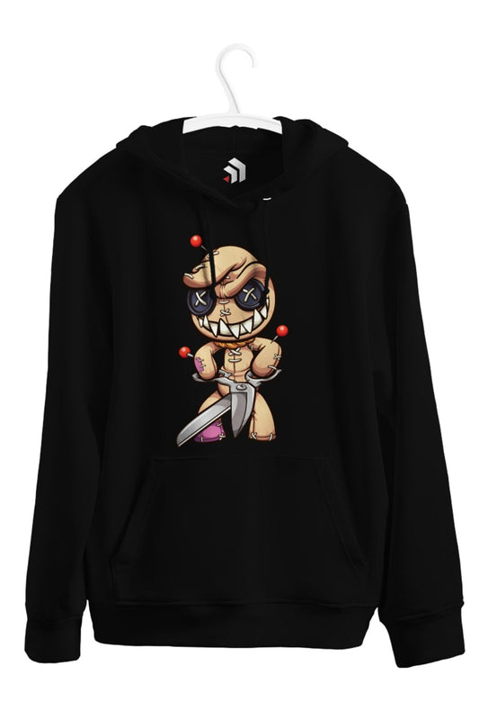Voodoo Doll Unisex Baskılı Kapşonlu Sweat