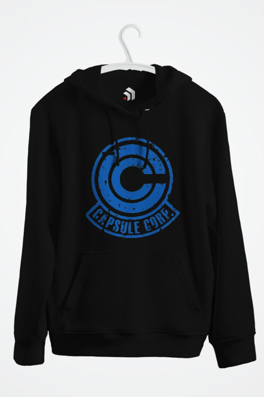 Capsule Corp Anime Baskılı Kapşonlu Sweatshirt