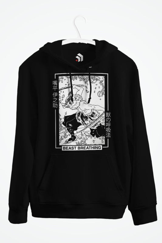 Inosuke Hashibira - The Wild Pig Anime Baskılı Kapşonlu Sweatshirt