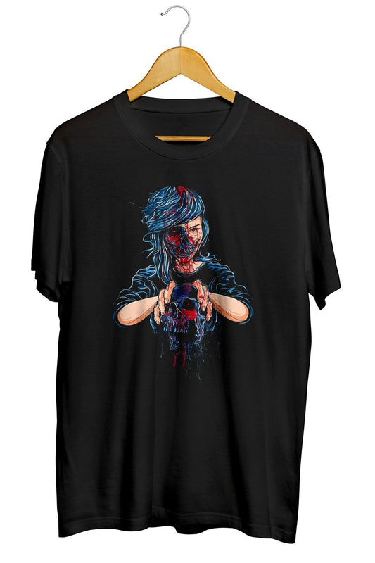 Creepy Girl Anime Baskılı Unisex Tişört