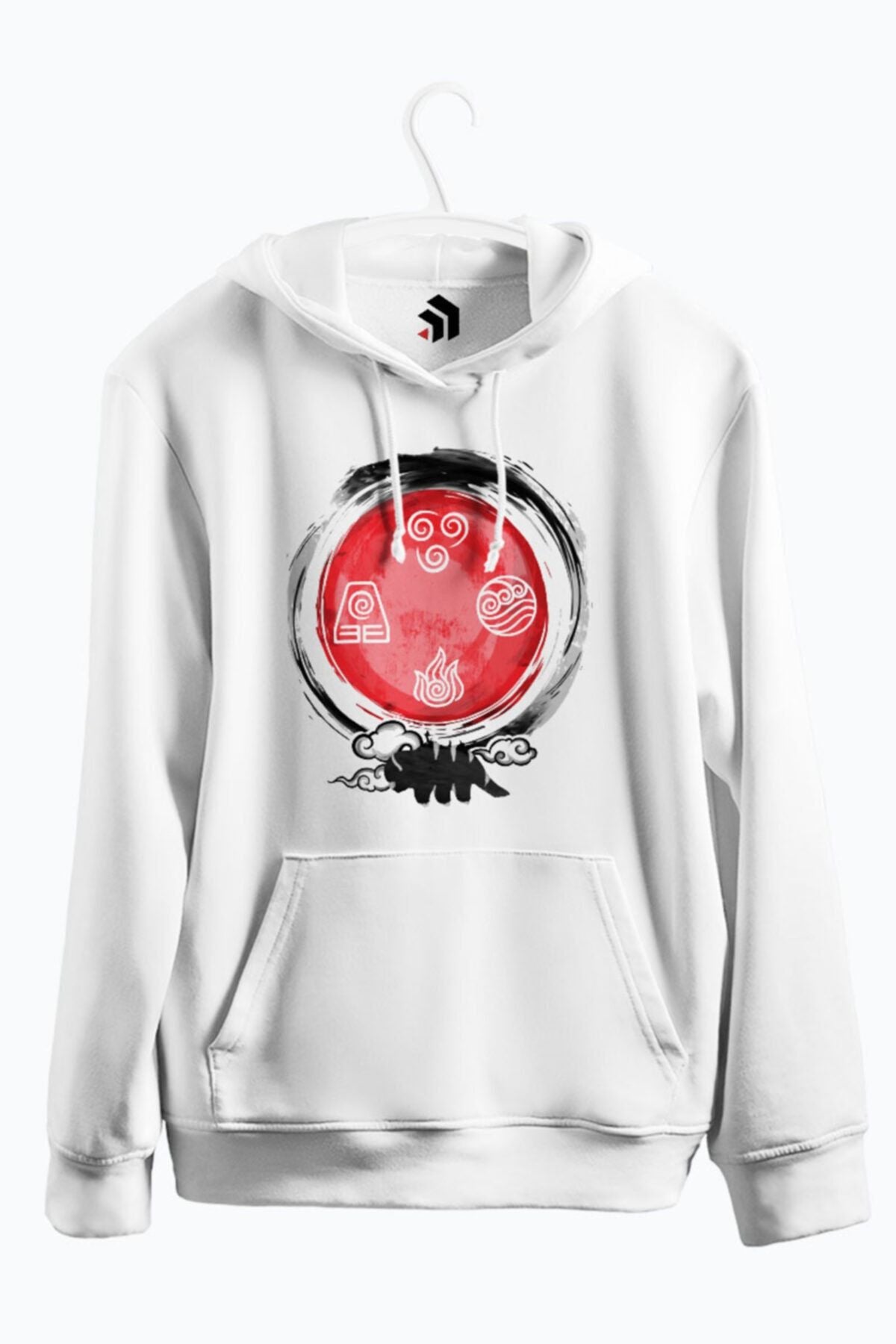 Flying Bison Appa Avatar The Last Airbender Anime Baskılı Kapşonlu Sweatshirt