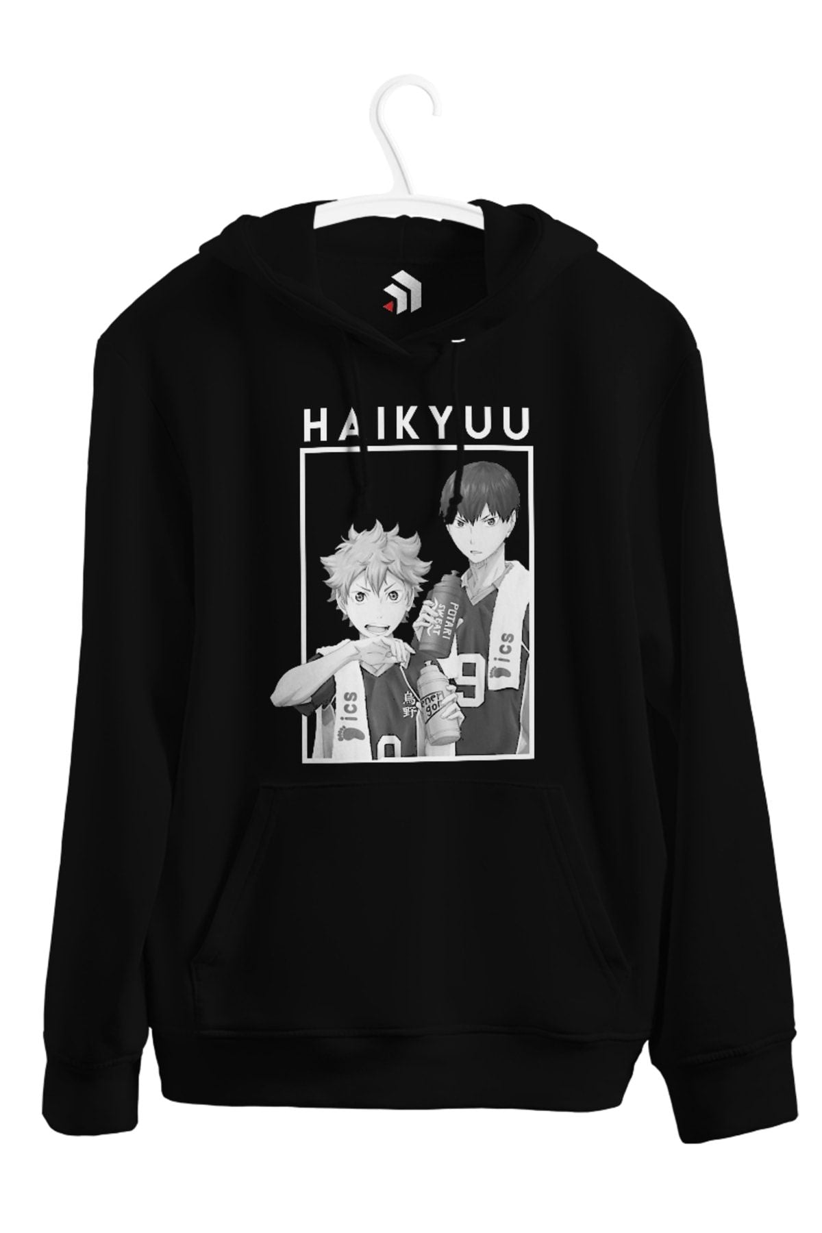 Hinata And Kageyama Haikyuu Anime Baskılı Unisex Kapşonlu