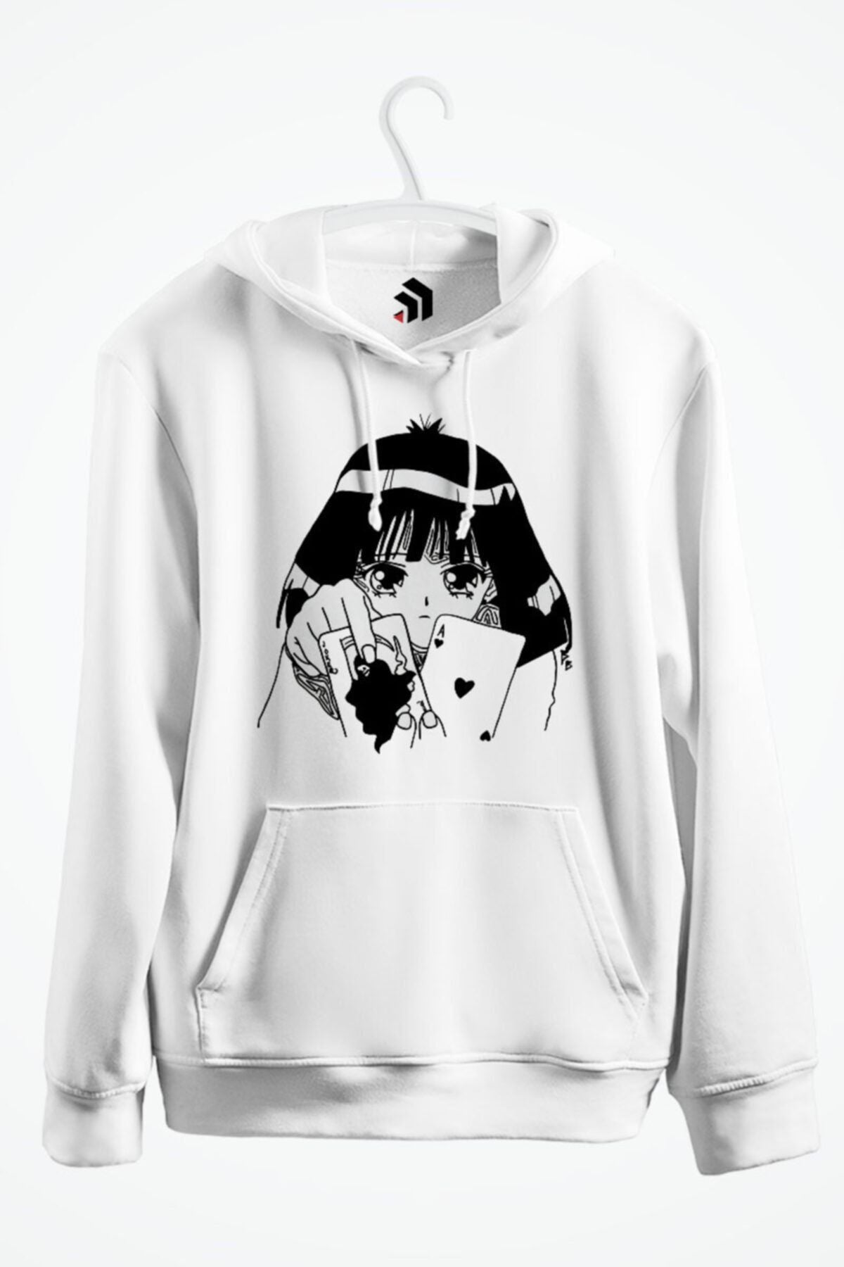 Hotaru Tomoe Sailor Saturn Anime Baskılı Kapşonlu Sweatshirt