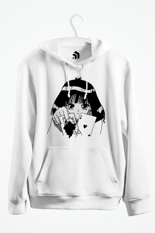 Hotaru Tomoe Sailor Saturn Anime Baskılı Kapşonlu Sweatshirt