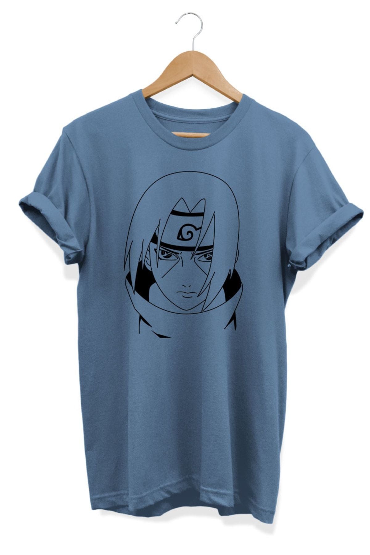 Itachi Uchiha Naruto Anime Baskılı Oversize Tişört
