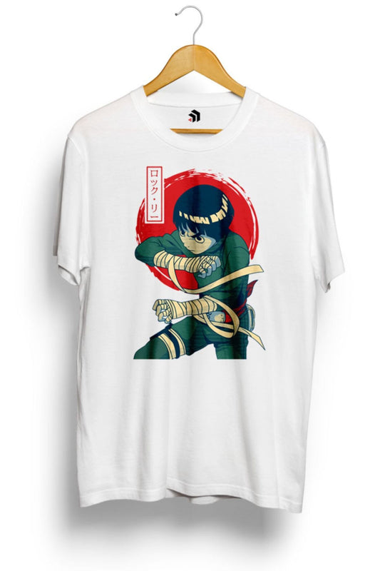 Rock Lee Japanese Anime Baskılı Tişört
