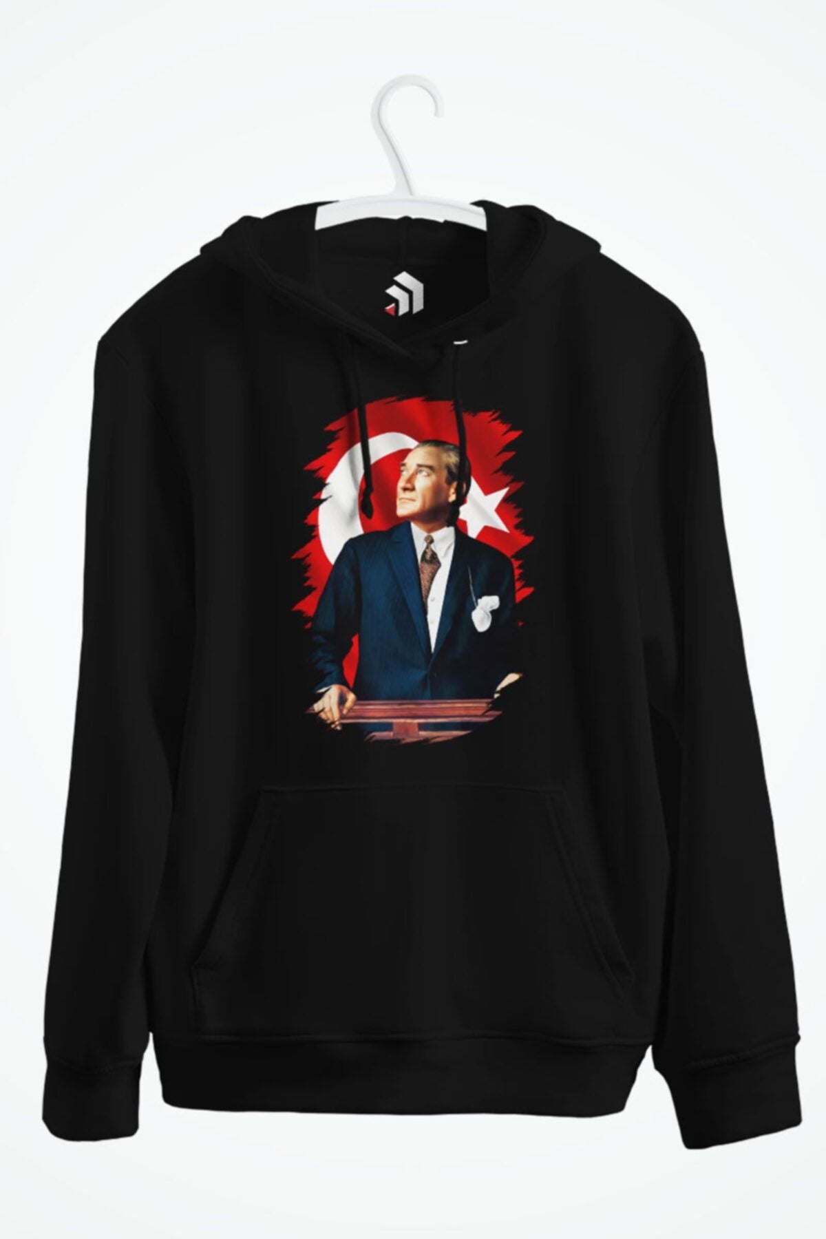 Mustafa Kemal Atatürk Baskılı Kapşonlu Sweatshirt