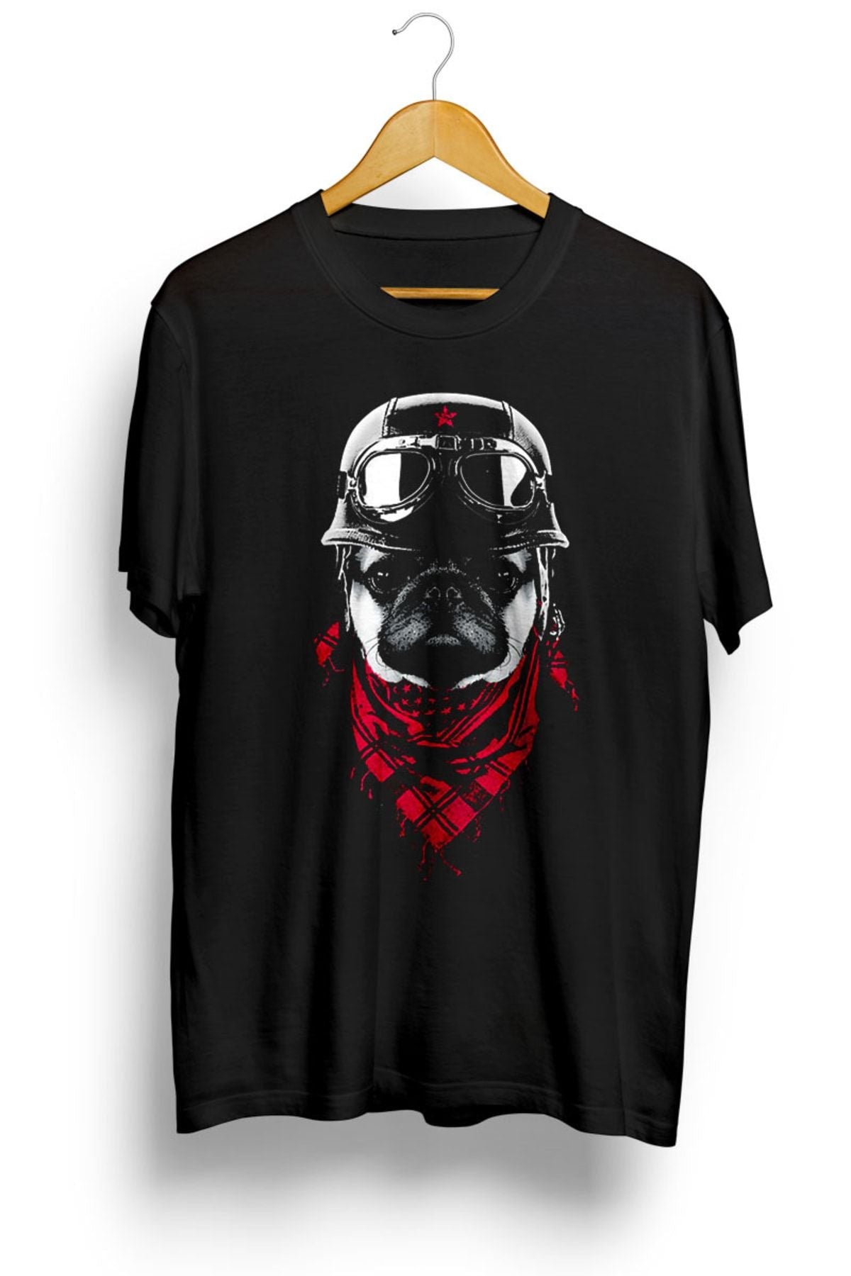 Adventurer Pug Baskılı Tişört