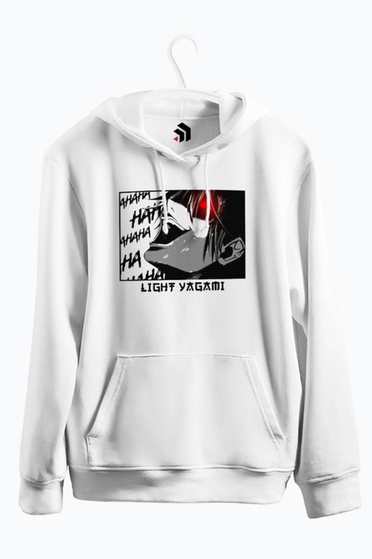Death Note - Light Yagami Laugh Anime Baskılı Kapşonlu Sweatshirt