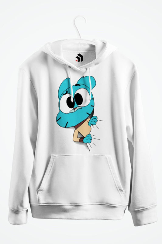 Gumball How Did I Get Here? Baskılı Kapşonlu Sweatshirt
