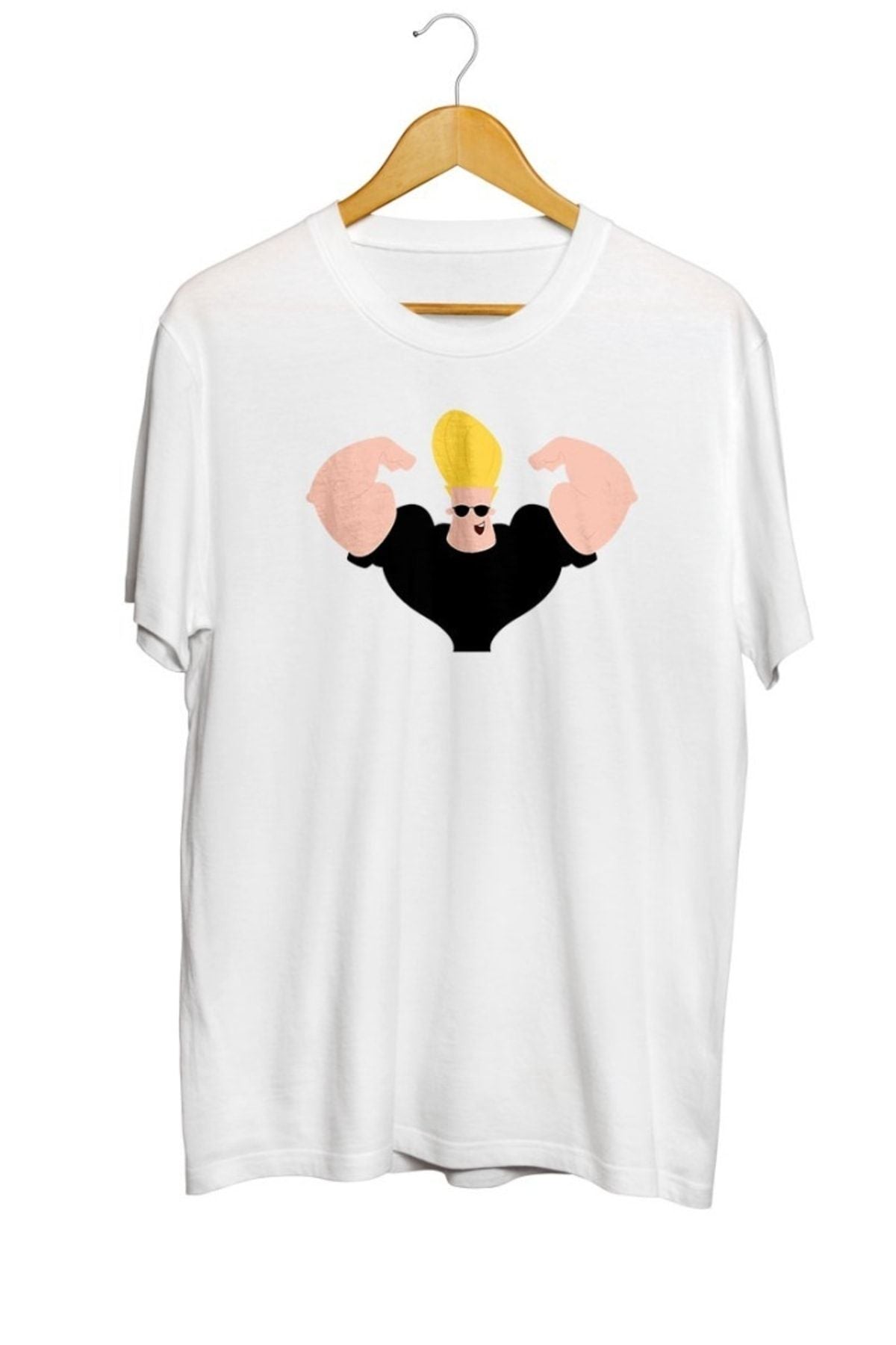 Johnny Bravo Baskılı Unisex Tişört