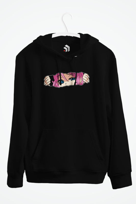 Anime Girl Baskılı Kapşonlu Sweatshirt