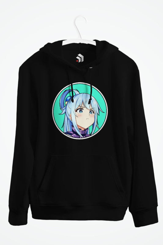 Little Anime Girl Manga Baskılı Kapşonlu Sweatshirt