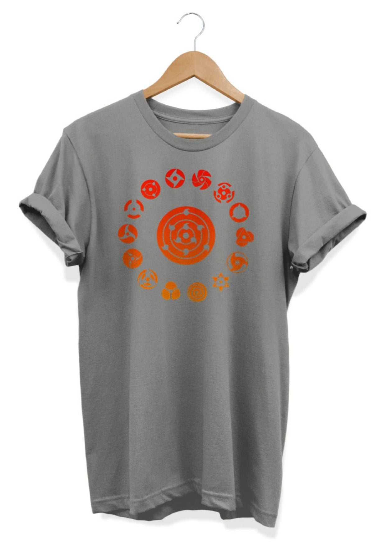 Sharingan Naruto Anime Baskılı Oversize Tişört