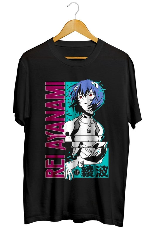 Rei Ayanami Anime Baskılı Unisex Tişört