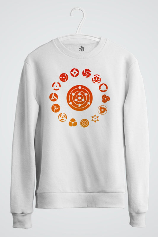 Sharingan Naruto Anime Baskılı Sweatshirt