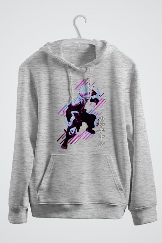 Bakugo Katsuki Anime Baskılı Kapşonlu Sweat