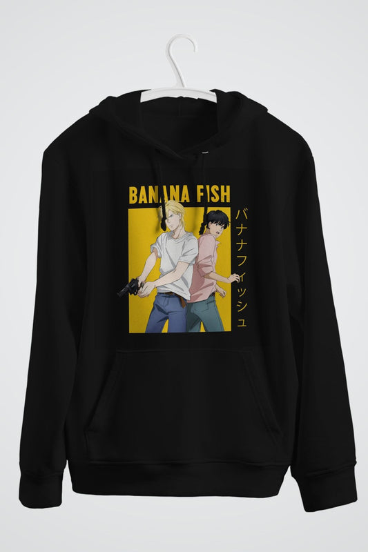 Banana Fish Ash Lynx Eiji Okumura Card Anime Pullover Baskılı Kapşonlu Sweat