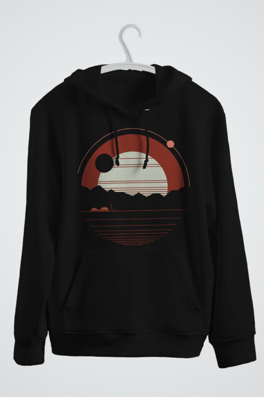 Solitude Baskılı Kapşonlu Sweat