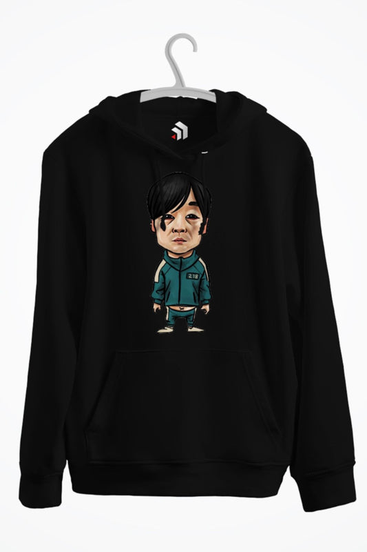 Squid Games 218. Gamer Baskılı Kapşonlu Sweatshirt
