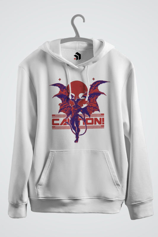 Devilman Baskılı Kapşonlu Sweatshirt