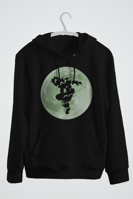 Full Moon Full Cowl Anime Baskılı Kapşonlu Sweat