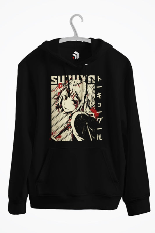 Suzuya Tokyo Ghoul Baskılı Kapşonlu Sweatshirt