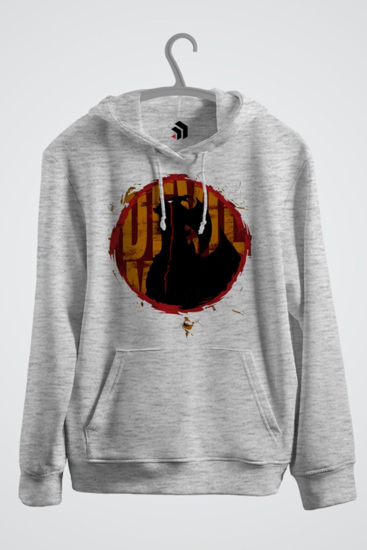 Devilman Crying Devil Baskılı Kapüşonlu Sweatshirt