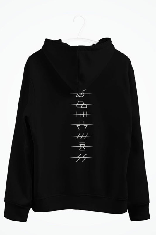 Naruto Akatsuki Sembol Çift Taraflı Baskılı Kapşonlu Sweatshirt