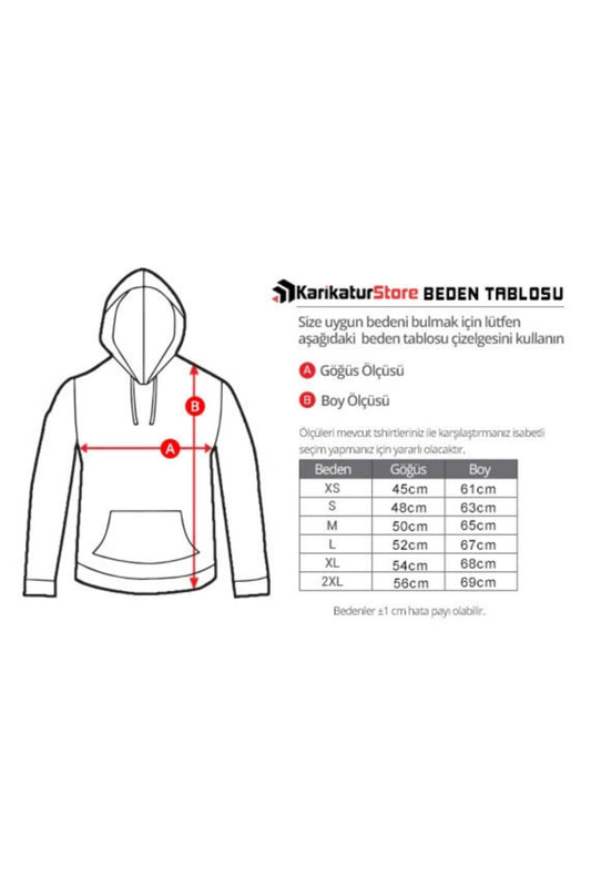 Himikotoga Red Anime Baskılı Kapüşonlu Sweatshirt