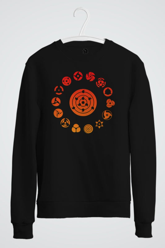 Sharingan Naruto Anime Baskılı Sweatshirt