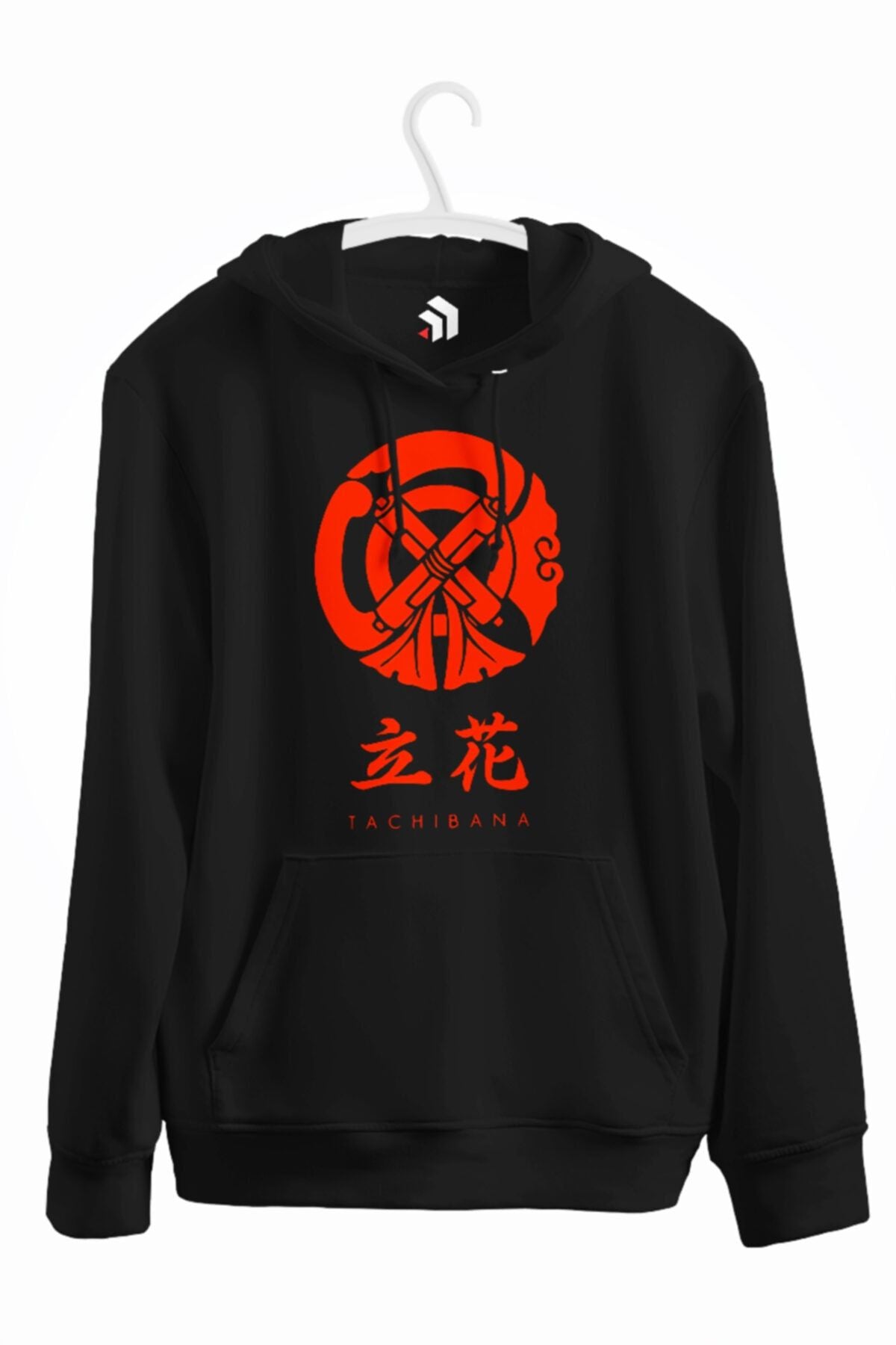 Tachibana Clan Baskılı Kapşonlu Sweatshirt