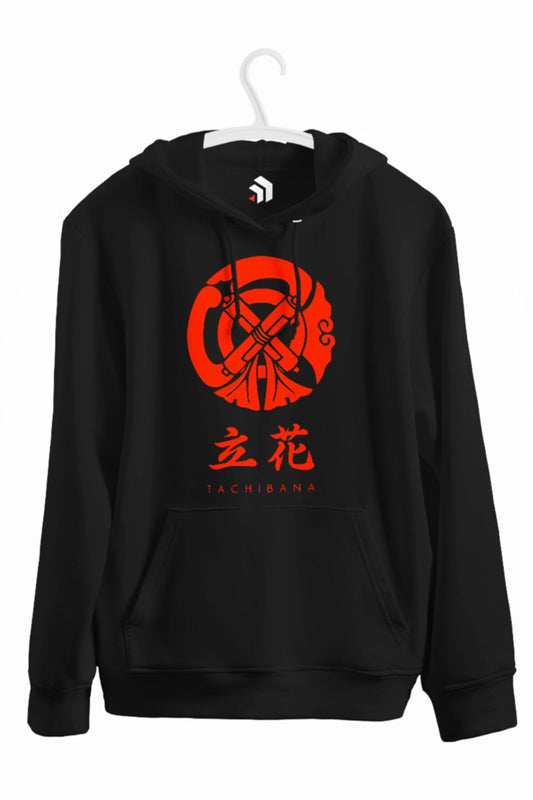 Tachibana Clan Baskılı Kapşonlu Sweatshirt