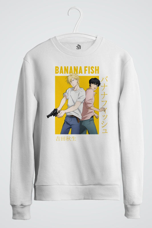 Banana Fish Ash Lynx Eiji Okumura Card Anime Baskılı Sweatshirt