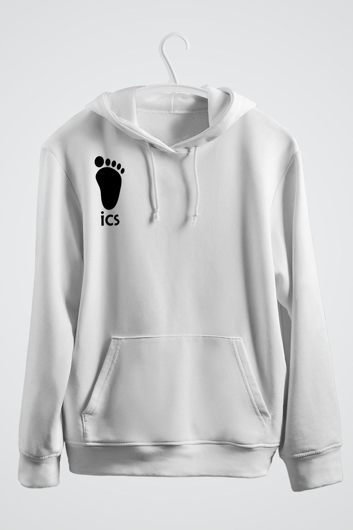 Karasauno Ics Logo Baskılı Kapşonlu Sweatshirt