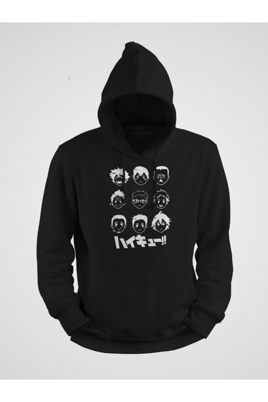 Haikyuu Anime Kei Tsukishima, Kotaro Bokuto Tetsuro Kuroo Keiji Akaashi Voleybol Baskılı Kapşonlu