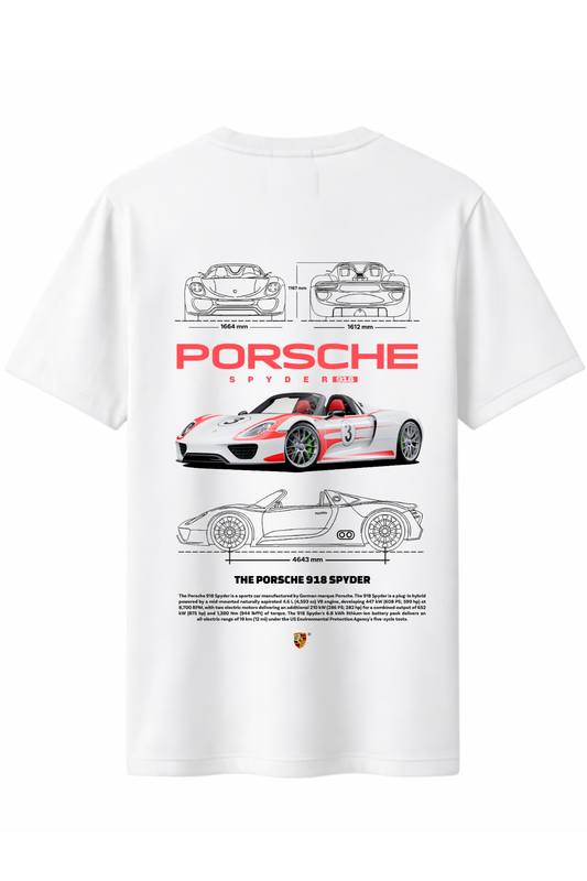 918 Spyder Arka Baskılı Kaliteli Unisex Tişört