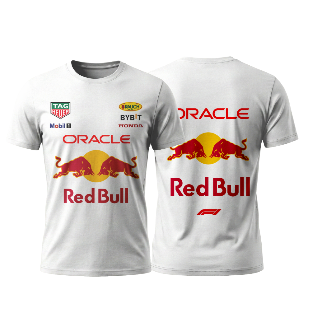 Redbull Formula 1 Yarış Forması Tasarımlı Arka ve Ön Baskılı T-shirt