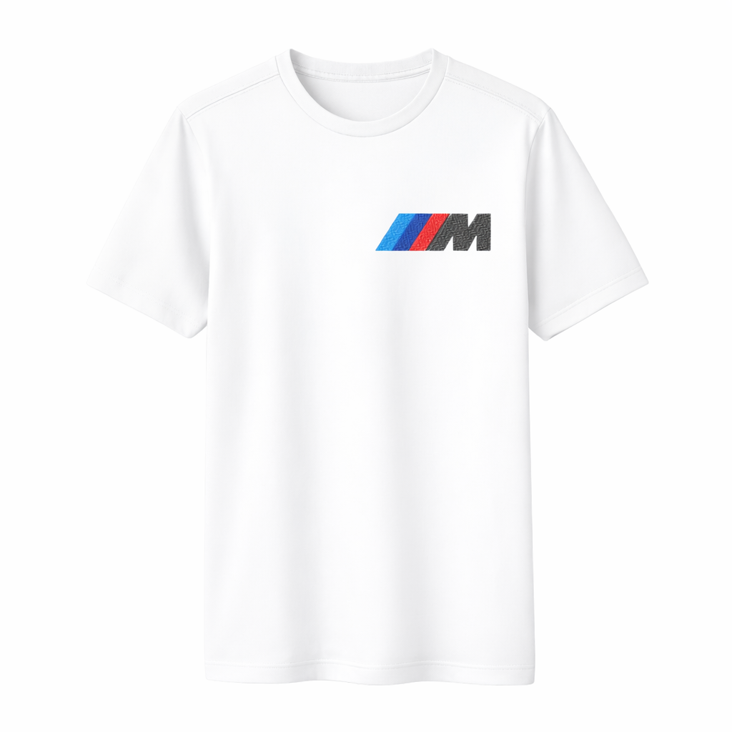 Bmw M Nakış Desenli Kaliteli Baskılı Tişört
