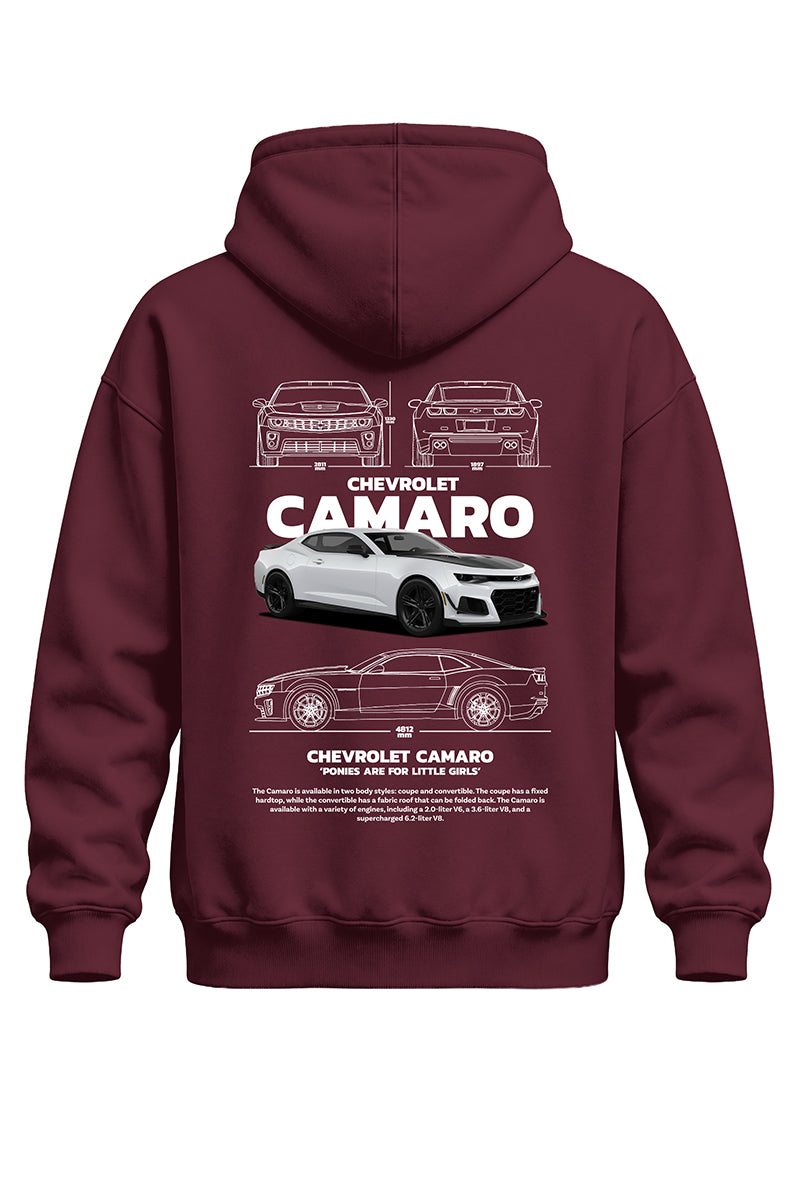 Camaro Baskılı Kaliteli Unisex Kapşonlu Sweatshirt