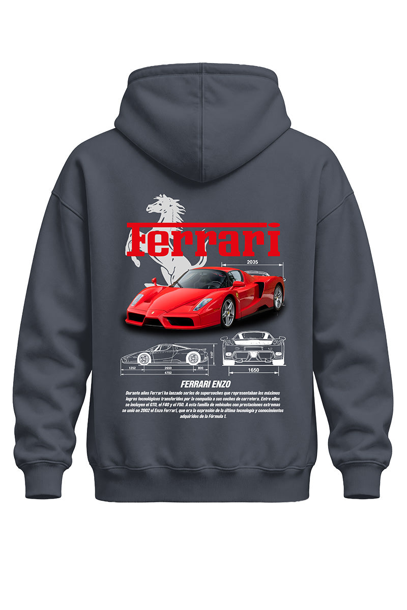 Ferrari Enzo Baskılı Kaliteli Unisex Kapşonlu Sweatshirt