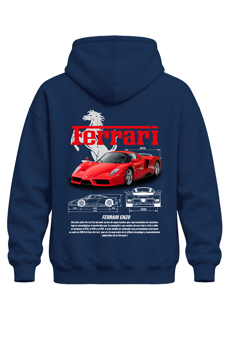 Ferrari Enzo Baskılı Kaliteli Unisex Kapşonlu Sweatshirt