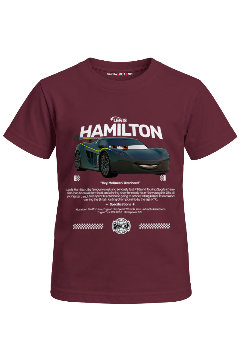 Lewis Hamilton Baskılı Unisex Çocuk Tişört