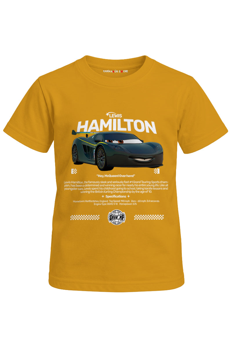 Lewis Hamilton Baskılı Unisex Çocuk Tişört