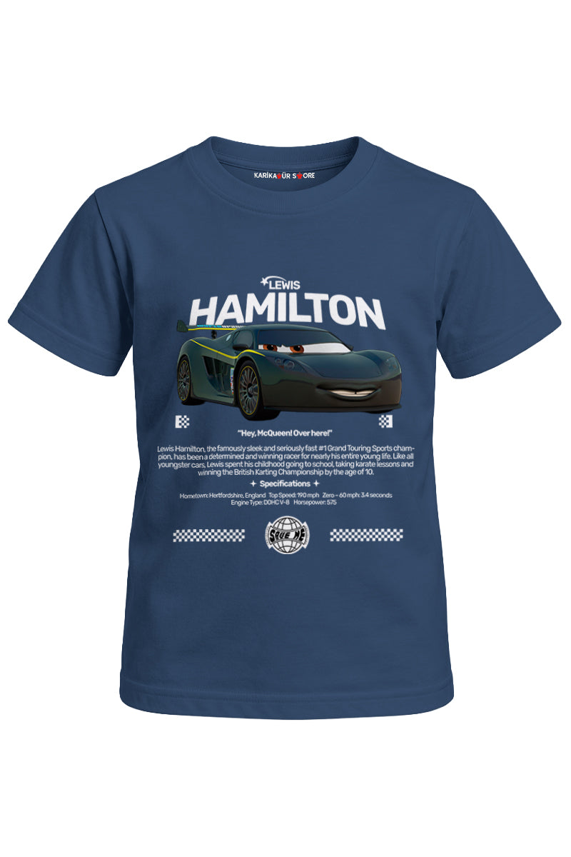 Lewis Hamilton Baskılı Unisex Çocuk Tişört
