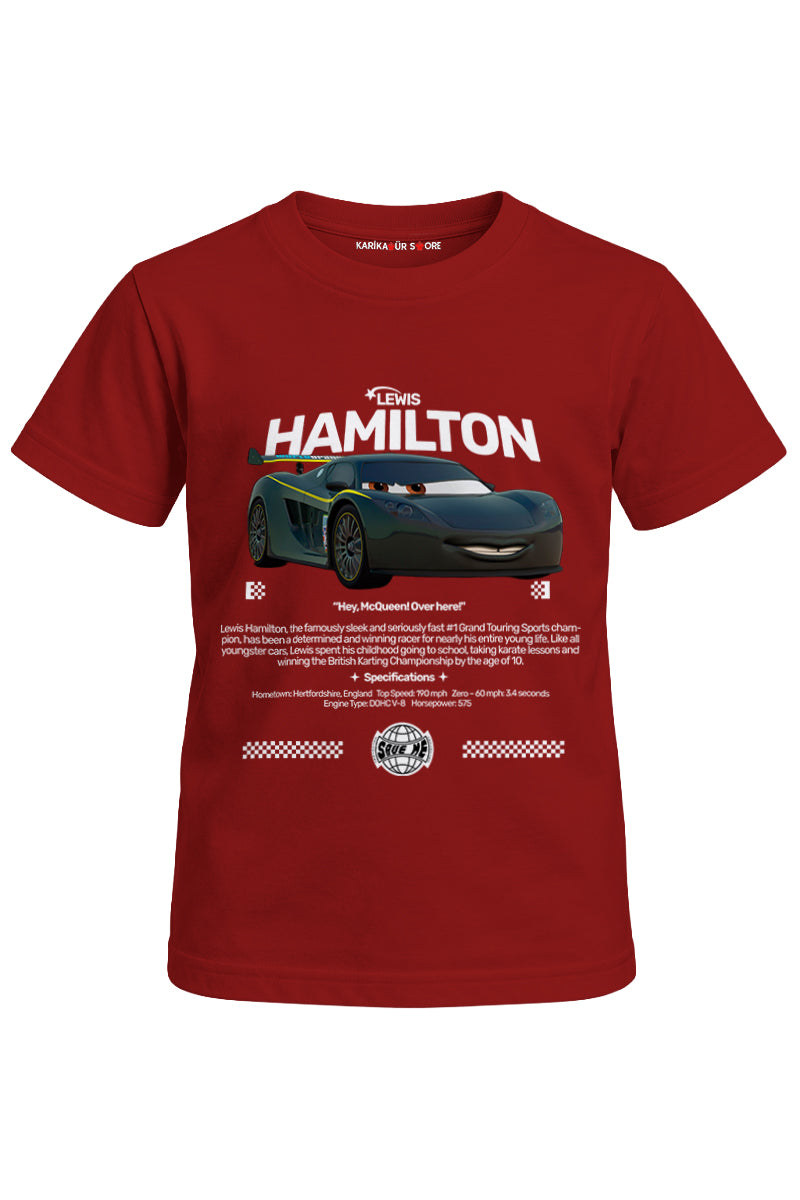 Lewis Hamilton Baskılı Unisex Çocuk Tişört