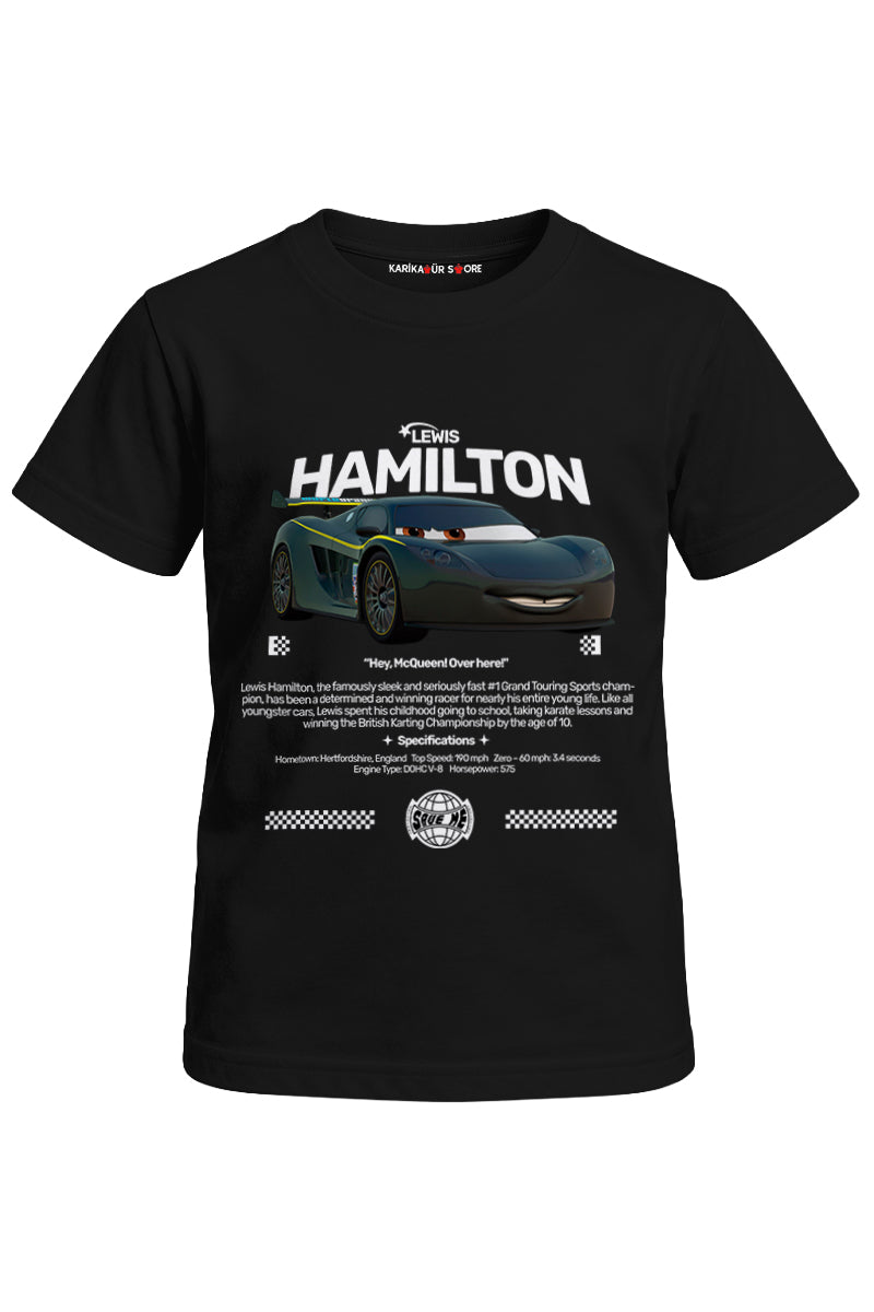 Lewis Hamilton Baskılı Unisex Çocuk Tişört